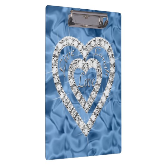 Live-Laugh-Liebe Blue Diamond Hearton Clipboard Klemmbrett (Rechts)