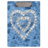 Live-Laugh-Liebe Blue Diamond Hearton Clipboard Klemmbrett (Vorderseite)