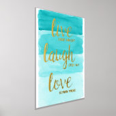 Live-Laugh-Liebe | Blue Ombre Motivierend Foliendrucke (Ablage )