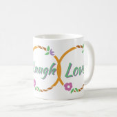 Live-Laugh-Liebe Blume Ring Kaffeetasse (VorderseiteRechts)