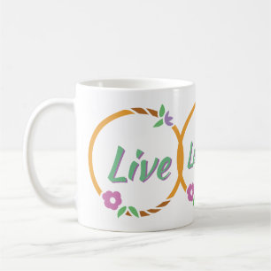 Live-Laugh-Liebe Blume Ring Kaffeetasse