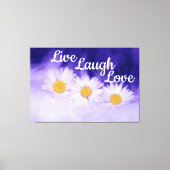Live Laugh Liebe Daisies Leinwanddruck (Vorderseite)