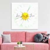Live Laugh Liebe Daisy Leinwanddruck (Insitu (Wohnzimmer))