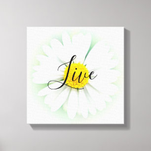 Live Laugh Liebe Daisy Leinwanddruck