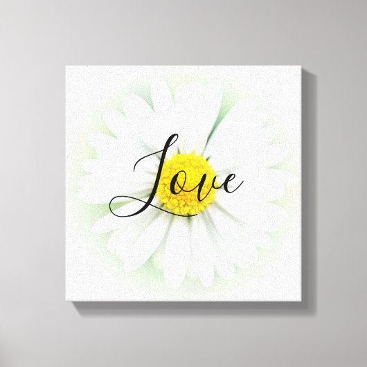 Live Laugh Liebe Daisy Leinwanddruck (Vorderseite)