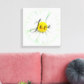 Live Laugh Liebe Daisy Leinwanddruck (Insitu (Wohnzimmer))