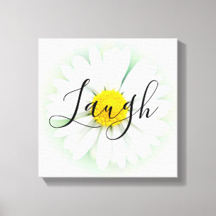 Live Laugh Liebe Daisy Leinwanddruck