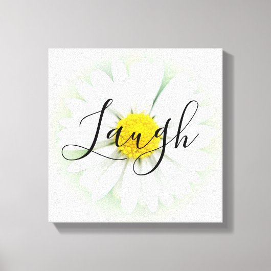 Live Laugh Liebe Daisy Leinwanddruck (Vorderseite)