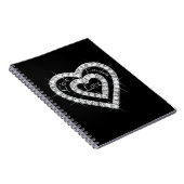 Live-Laugh-Liebe Diamond Heart Spiral Notebook Notizblock (Rechte Seite)
