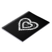 Live-Laugh-Liebe Diamond Heart Spiral Notebook Notizblock (Linke Seite)