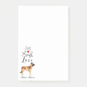 Live-Laugh-Liebe ein belgischer Malinois Post-it Klebezettel (Vorderseite)