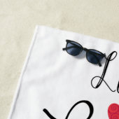 Live Laugh Liebe ein belgisches Malinois Beach Han Strandtuch (Beispiel)