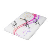 Live-Laugh Liebe Farbenfrohe Wirbel Bath Mat Badematte (Schrägansicht)