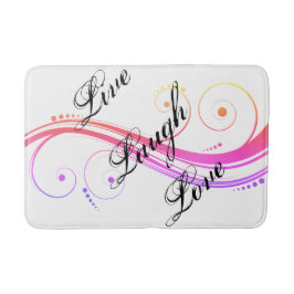 Live-Laugh Liebe Farbenfrohe Wirbel Bath Mat Badematte