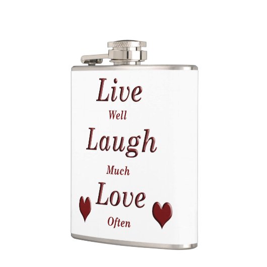 Live-Laugh-Liebe Flachmann (Links)