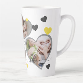 Live-Laugh-Liebe-Foto Herz Latte-Tasse Milchtasse