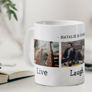 Live-Laugh Liebe FotoCollage Kaffeetasse