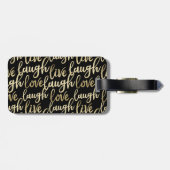 Live-Laugh-Liebe Gepäckanhänger (Rückseite horizontal)