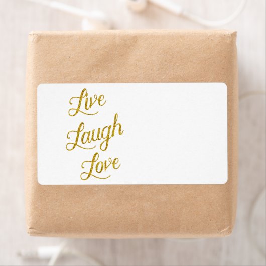 Live-Laugh Liebe Gold Imitate Glitzer Metallic Seq (Insitu)