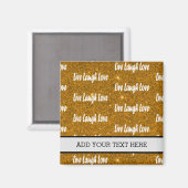 Live-Laugh Liebe Golden Motivierend Magnet (Vorderseite/Rückseite)