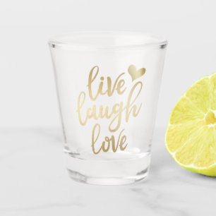 Live-Laugh Liebe Imitate Gold Letters Schnapsglas