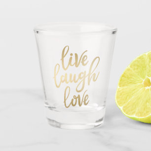 Live-Laugh Liebe Imitate Gold Letters Schnapsglas