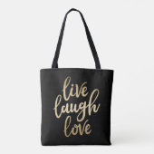 Live-Laugh Liebe Imitate Gold Letters Tasche (Rückseite)
