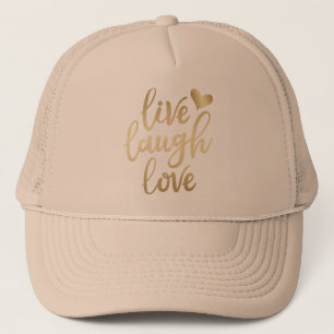 Live-Laugh Liebe Imitate Gold Letters Truckerkappe