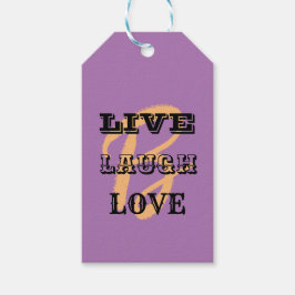 LIVE LAUGH LIEBE INTIAL LILA MODERN GESCHENKANHÄNGER