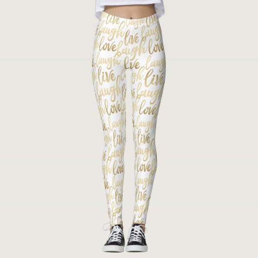 Live-Laugh-Liebe Leggings (Vorderseite)