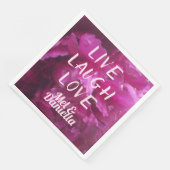 Live-Laugh Liebe Lila Peñon Floral Serviette (Ecke)