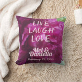 Live Laugh Liebe Lila Peony Kissen (Decke)