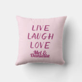 Live Laugh Liebe Lila Peony Kissen (Rückseite)