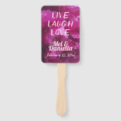 Live Laugh Liebe Lila Peony Wedding Danke Fächer (Vorderseite)