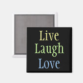 Live-Laugh-Liebe Magnet (Vorderseite/Rückseite)