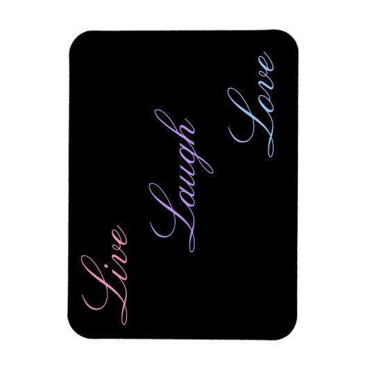 Live-Laugh-Liebe Magnet (Vertikal)