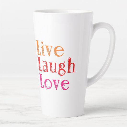 Live-Laugh-Liebe Milchtasse (Rechts)