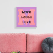 LIVE LAUGH LIEBE MONOGRAMM Stretched Canvas Print Leinwanddruck (Insitu (Wohnzimmer))