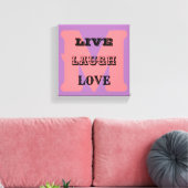LIVE LAUGH LIEBE MONOGRAMM Stretched Canvas Print Leinwanddruck (Insitu (Wohnzimmer))