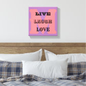 LIVE LAUGH LIEBE MONOGRAMM Stretched Canvas Print Leinwanddruck (Insitu (Schlafzimmer))