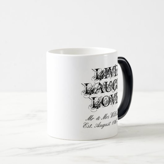 Live-Laugh-Liebe Morphing Tasse Geschenk für frisc (VorderseiteRechts)