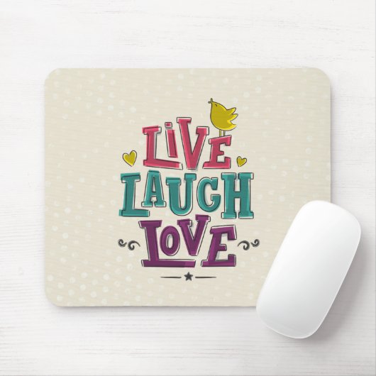 LIVE LAUGH LIEBE MOUSEPAD (Mit Mouse)