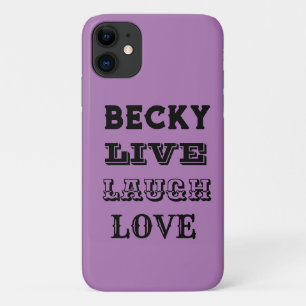 LIVE LAUGH LIEBE NAME LILA MODERN Case-Mate iPhone HÜLLE
