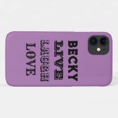 LIVE LAUGH LIEBE NAME LILA MODERN Case-Mate iPhone HÜLLE (Rückseite (Horizontal))