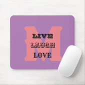 LIVE LAUGH LIEBE NAME LILA MODERNES MOUSepad (Mit Mouse)