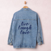Live Laugh Liebe Navy Blue Letters Jeansjacke (Hangar)