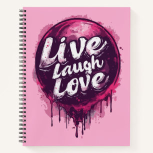 Live-Laugh-Liebe-Notebook - Dankbarkeit & Kreativi Notizblock