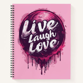 Live-Laugh-Liebe-Notebook - Dankbarkeit & Kreativi Notizblock