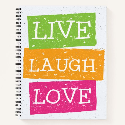 Live-Laugh-Liebe Notizblock (Vorderseite)