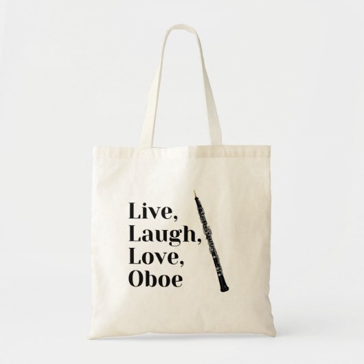 Live Laugh Liebe Oboe Zitat Oboist Tragetasche (Vorne)
